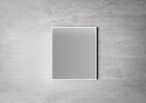 Linn Bad Vange Speil, m/LED-lys 60x5x70 cm, Sort