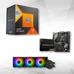 AMD Ryzen 7 7800X3D (4.2 GHz / 5.0 GHz) + B650 GAMING PLUS WIFI + MAG CORELIQUID E360