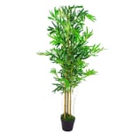 120cm Leaf Design UK Realistic Artificial Bamboo Plants / Trees