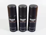 3 x Guy Laroche DRAKKAR NOIR Deodorant Spray 150ml 🎁 NEXT DAY DELIVERY 🎁