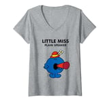 Womens Mr. Men Little Miss Meme - Little Miss Plain Speaker V-Neck T-Shirt