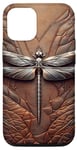 Coque pour iPhone 15 Accessoire en cuir pour libellule