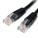StarTech.com Cat5e Ethernet Cable - 6 ft - Black - Patch Cable - Molded Cat5e Cable - Short Network Cable - Ethernet Cord - Cat 5e Cable - 6ft (M45PATCH6BK)