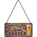 Bar skilt Welcome to the beer garden 10x20 cm