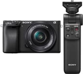 Sony a6400 Mirrorless Camera with E PZ 16-50 mm f/3.5-5.6 OSS Lens & Shooting Grip Bundle, Black