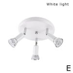 3 Ways Round Plate Ceiling Light Fitting Spot Lights Led New E White