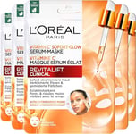 L'Oréal Paris Revitalift Clinical Masque Sérum Eclat Vitamine C, Coffret 5 Masques