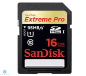 SanDisk 16GB Extreme Pro SD SDHC Memory Card UHS1 95MB/s New For digital Camera