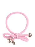 Hair Tie With Gold Bead - Light Pink Accessories Hair Accessories Scrunchies Pink Ia Bon