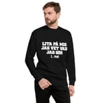 Sweatshirt med texten "Lita på mig jag vet vad jag gör....typ" Small / Grå