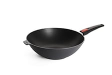 Woll Diamond Lite Wok - Induction -, Ø 32 cm, hauteur 10 cm, avec manche amovible - Convient à tous les types de cuisinières, antiadhésif, fonte d'aluminium, adapté au four