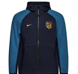 Nike Atletico Madrid Tech Pack Full Zipped Hoodie Navy Men’s Size L AH5197 453