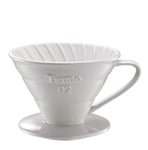Tiamo V60 Ceramic Pour Over Coffee Brewer - White