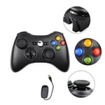 Manette De Jeu, Contrôleur De Jeu De Télécommande Sans Fil Pour Microsoft Xbox 360 Pc Windows 7 / 8/ 10 / Xp Whit Joypad - Noir
