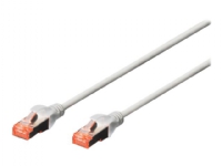 DIGITUS Professional - Patch-kabel - RJ-45 (hane) till RJ-45 (hane) - 7 m - SFTP, PiMF - CAT 6e - IEEE 802.3 - halogenfri, formpressad, hakfri - grå (paket om 5)