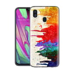 Yoedge Samsung Galaxy A40 Phone Case, Clear Transparent Personalised Print Patterned Ultra Slim Shockproof TPU Silicone Gel Protective Film Cover Cases for Samsung Galaxy A40, Colorful