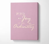 Find Joy In The Ordinary Canvas Print Wall Art - Extra Large 32 x 48 Inches