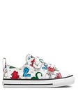 Converse Chuck Taylor All Star Ox Infant Boys 2V Trainers -White/Multi, White/Multi, Size 5
