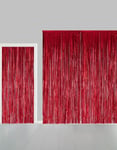 Rött Shimmer Dörrförhänge / Draperi 240x100 cm