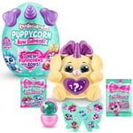 Rainbocorns Puppycorn Bow Surprise, Puppycorn Series 3, Sandy the Labrador - Collectible Plush - 5 Layers of Surprises, Peel and Reveal Heart, Stickers, Slime, Ages 3+ (Labrador)
