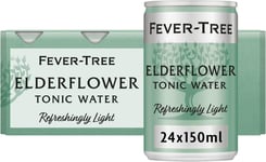 Fever-Tree Refreshingly Light Elderflower Tonic Water 8 x 150ml Pack of 3, Total
