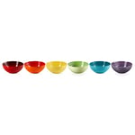 Le Creuset Stoneware Set of 6 Cereal Bowls, 650 ml, Rainbow, 79286168359006