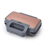 Tower T27036RGG Cavaletto Sandwich Maker with Deep Fill Ridge Plates, 900W Grey and Rose Gold