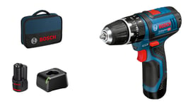 Bosch batteridrevet lagbormaskin GSB 12V-15, 2 x 12 V/ 2,0 Ah, bak