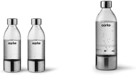 Aarke 2-pack Small PET Bottle for Sparkling Water Maker Carbonator 3, BPA free