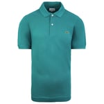 Lacoste Classic Fit Short Sleeve Mens Green Cotton Polo Shirt L1212 F5T