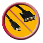 cable DVI male HDMI male CORDON 1.5 metre BLINDE CONNECTIQUE OR