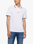 BOSS Pchup Cotton Polo Shirt, White