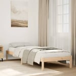 Sängram utan madrass extra lång 100x220 cm massiv furu