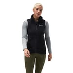 Berghaus Women's Prism Polartec Interactive Gilet Fleece Vest, Added Warmth, Flattering Style, Durable, Black, 18