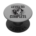 Level 50 Complete Cadeau d'anniversaire 50 ans Gamer PopSockets PopGrip Interchangeable