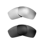 Walleva Titanium + Black Polarized Lenses For Ray-Ban RB3498 64mm Sunglasses