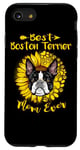 Coque pour iPhone SE (2020) / 7 / 8 Best Boston Terrier Dog Mom Ever Sunflower Funny Paw Lover