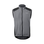 ARSUXEO Men's Cycling Vests Reflective Sleeveless Jacket 20V1 grey L