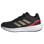 adidas Unisex Kids RunFalcon 3 Lace Sneaker, core Black/Gold met./Better Scarlet, 11.5 UK