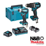 Makita DK0172G201 40v Max XGT Twin Kit HP002G Combi + TD001G Impact Driver