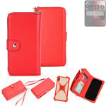 2in1 cover wallet + bumper for Nothing 2a Phone protective Case red