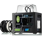 Bresser Imprimante 3D T-Rex WLAN FFF-3D avec Double extrudeuse (Bicolore), écran Tactile LCD et Corps de Cadre fermé en métal pour Une Taille allant jusqu'à 227 x 148 x 150 mm, Noir, Grand Format
