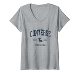 Womens Converse Louisiana LA Vintage Athletic Navy Sports Design V-Neck T-Shirt