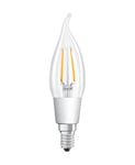 Osram Star+ Ampoule LED à Filament | Culot E14 | Forme Flamme Coup de Vent | Dimmable (Glow DIM) | Blanc Chaud 2000K/2700K | 5W (équivalent 40W)