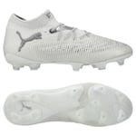 PUMA Future 8 Ultimate Fg White Pack - PUMA White/matte Silver - Gräs (Fg), storlek 41