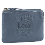 Lois - Coin Purse - Small Coin Purse - Small Purses with Zip - Leather Coin Pouch. Coin Purse Men - Small Men's Leather Money Pouch - Leather Coin Wallet with RFID Anti-Theft Technology 11, Blue Jeans