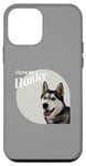 Coque pour iPhone 12 mini Graphique « I Love my Husky Dog » pour papas, mamans et enfants