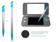 3 x Blue Extendable Stylus for New Nintendo 2DS XL/LL Plastic Replacement Pen