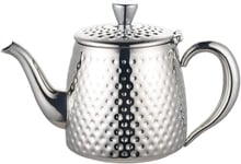 Grunwerg Cafe Ole Sandringham Hammered Stainless Steel Teapot 0.5L SDT-018