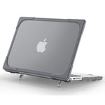 MacBook Pro 14 (2023 / 2021) - Hårt omslag fram + Bakre med stöd Grå